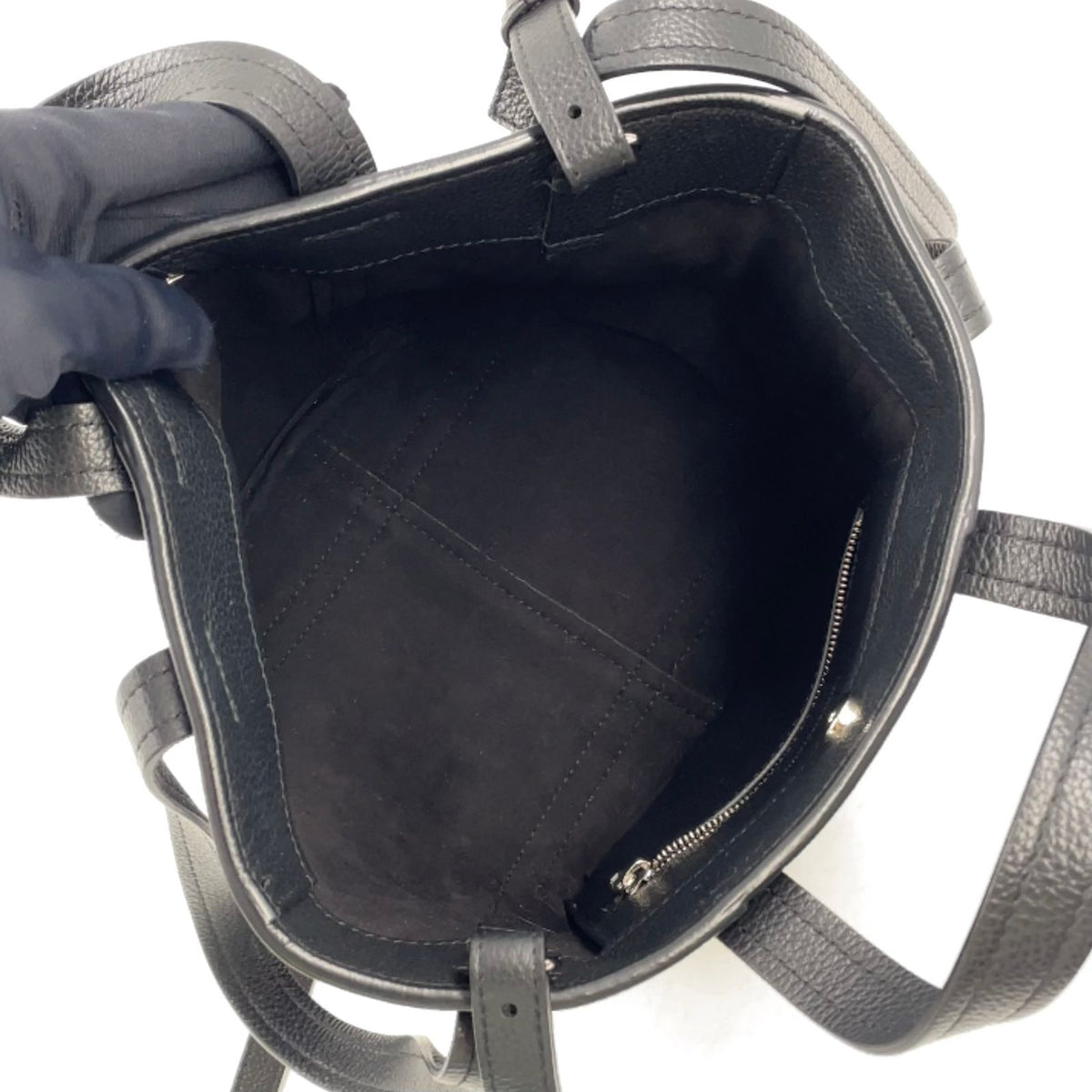 Balenciaga Everyday Shoulder Bag Leather Black Handle Silver — view 3