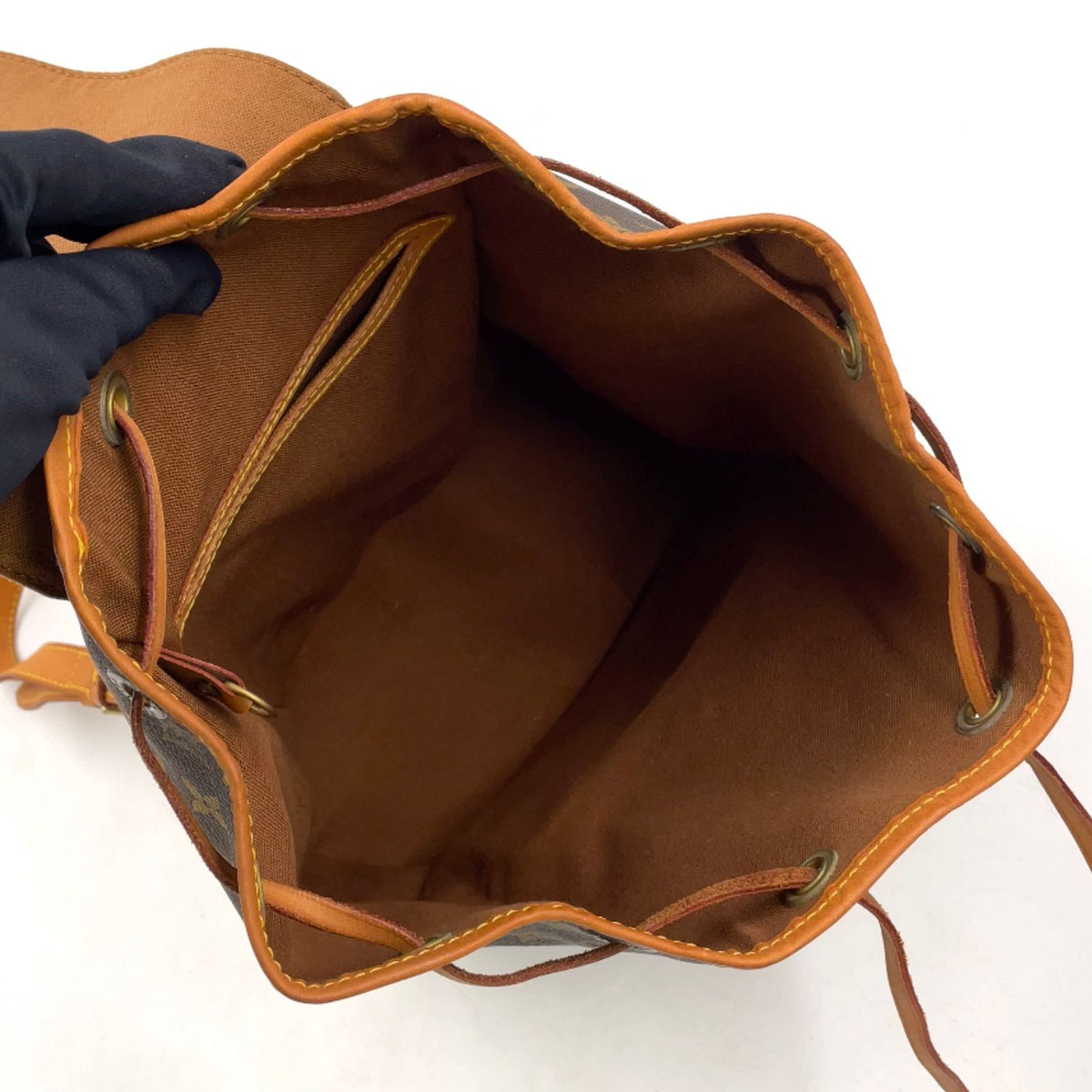 Louis Vuitton Montsouris MM Monogram Leather Backpack — view 3