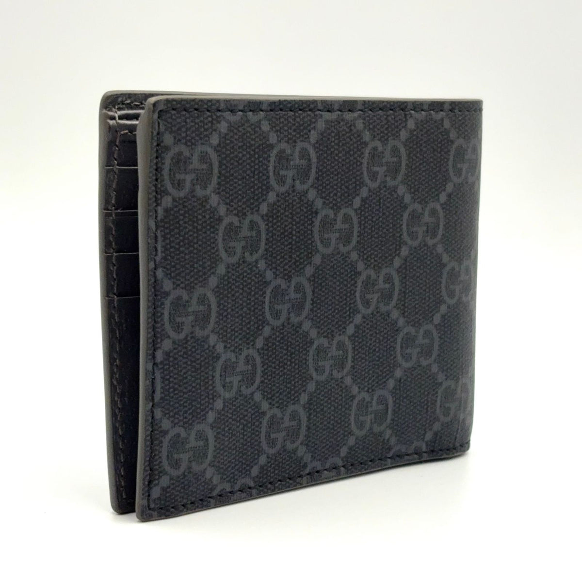 Gucci New Web GG Supreme Gray Bifold Wallet — view 2