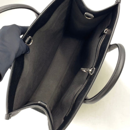 Gucci GG Supreme Shoulder Strap Leather Black Tote Bag Silver — view 3