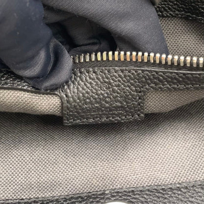 Gucci GG Supreme Shoulder Strap Leather Black Tote Bag Silver — view 4