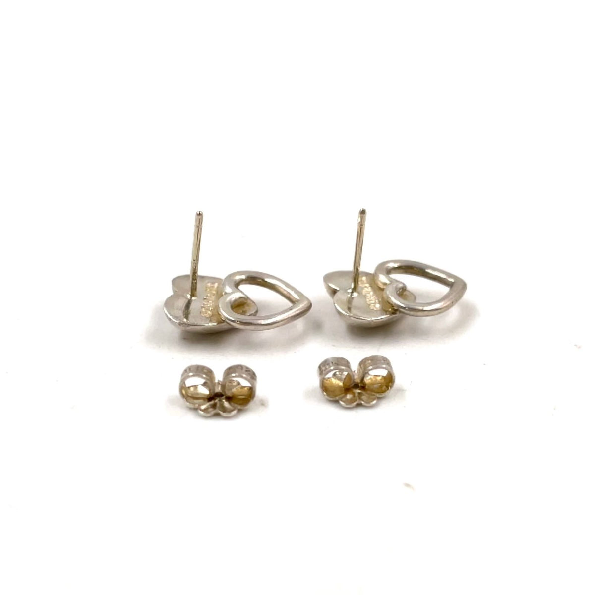 Tiffany & Co Double Heart Silver Earrings — view 6