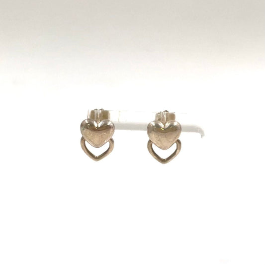Tiffany & Co Double Heart Silver Earrings