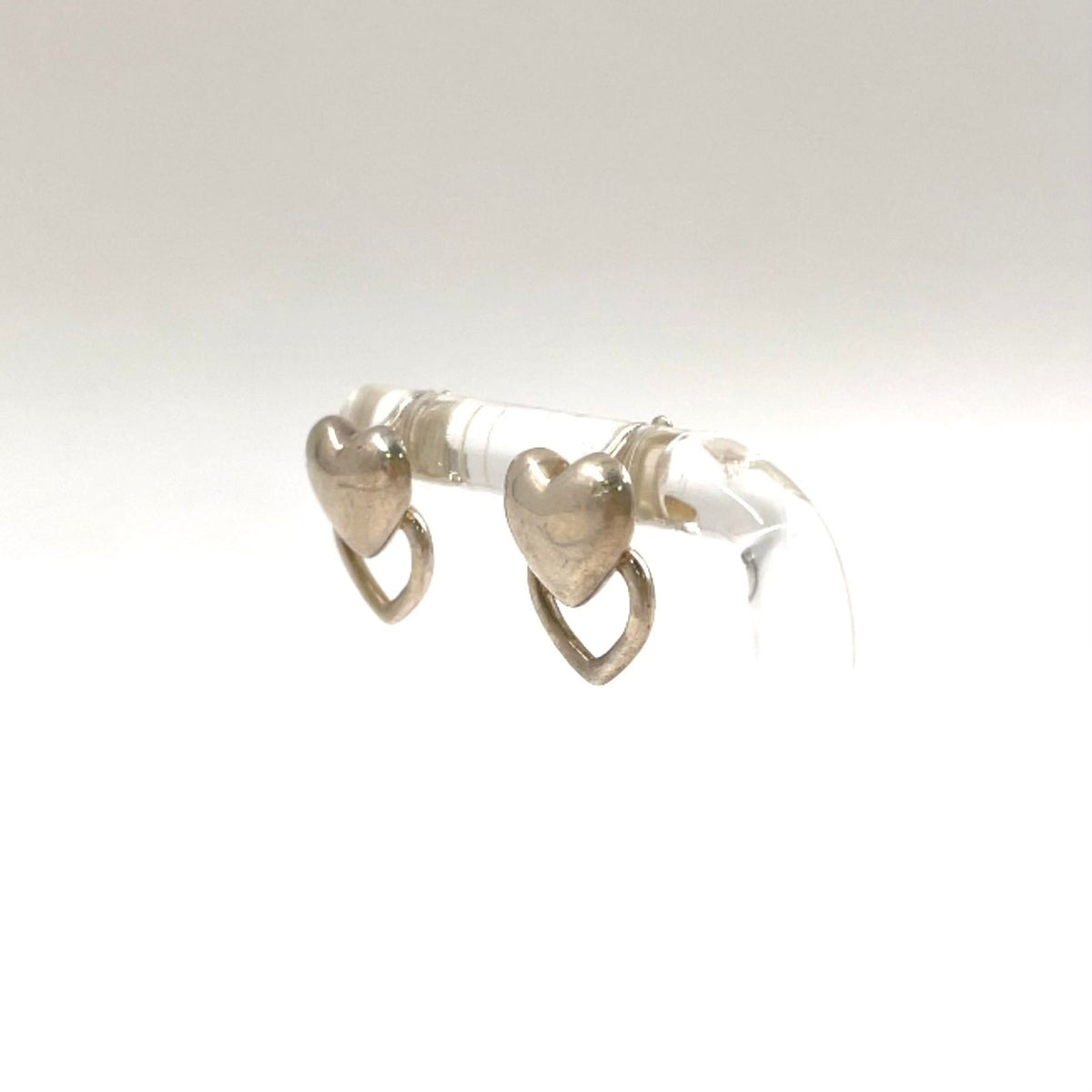 Tiffany & Co Double Heart Silver Earrings — view 2