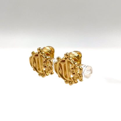 Dior Emblem Metal Gold Earrings — view 2