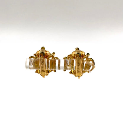 Dior Emblem Metal Gold Earrings — view 3