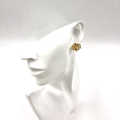 Dior Emblem Metal Gold Earrings — view 7