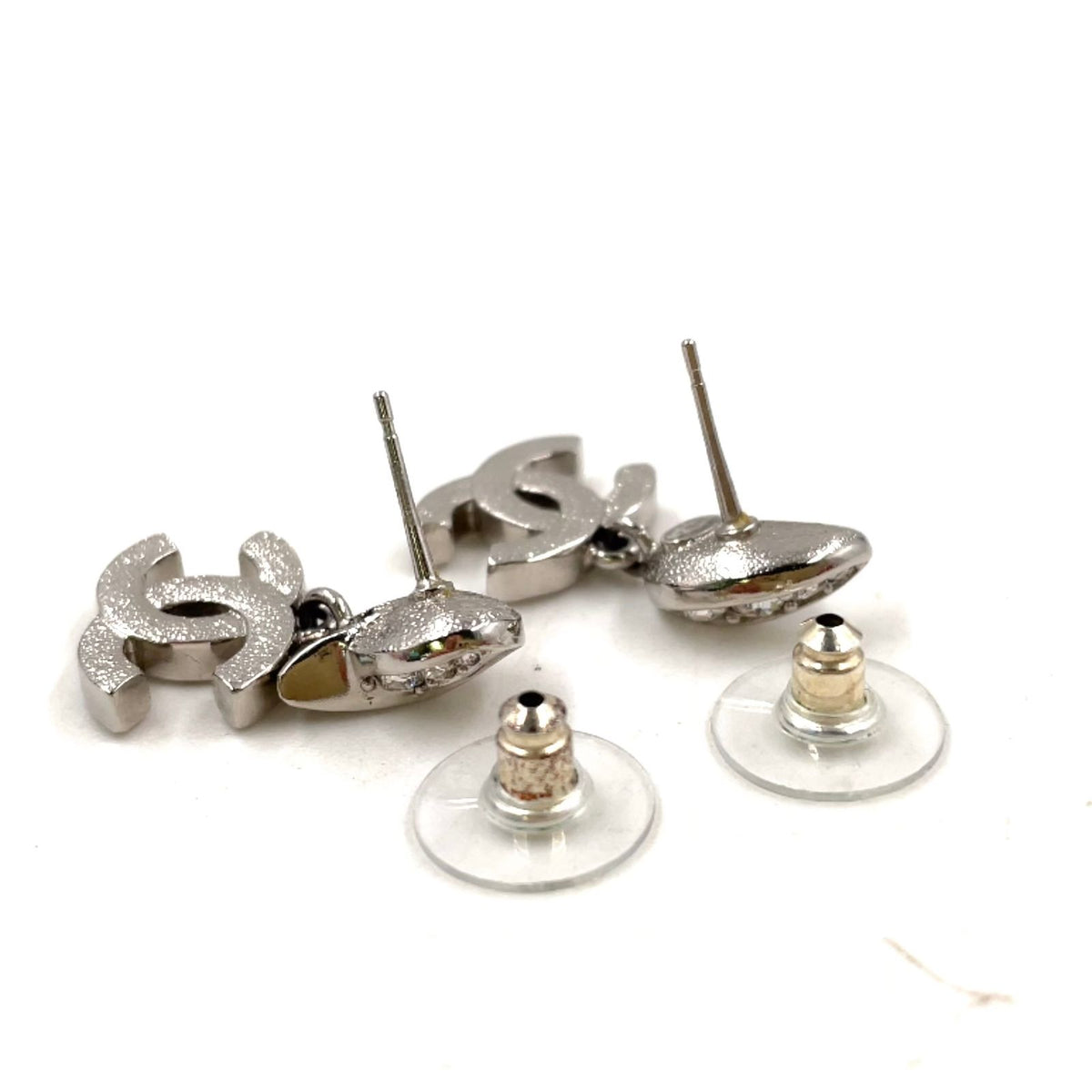 Chanel CC Logo Metal Earrings — view 5