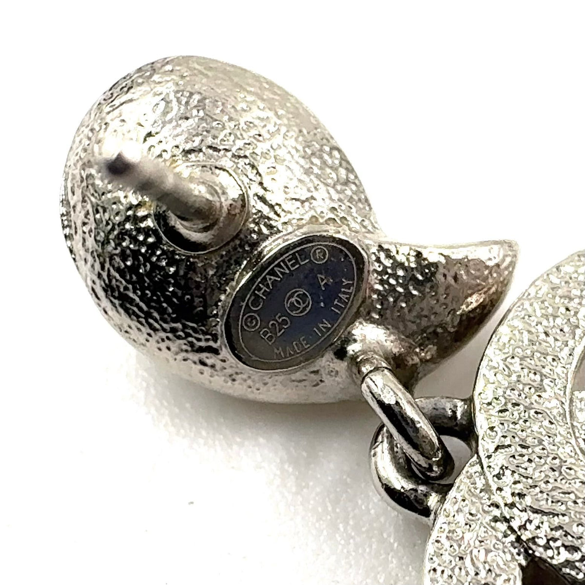 Chanel CC Logo Metal Earrings — view 4