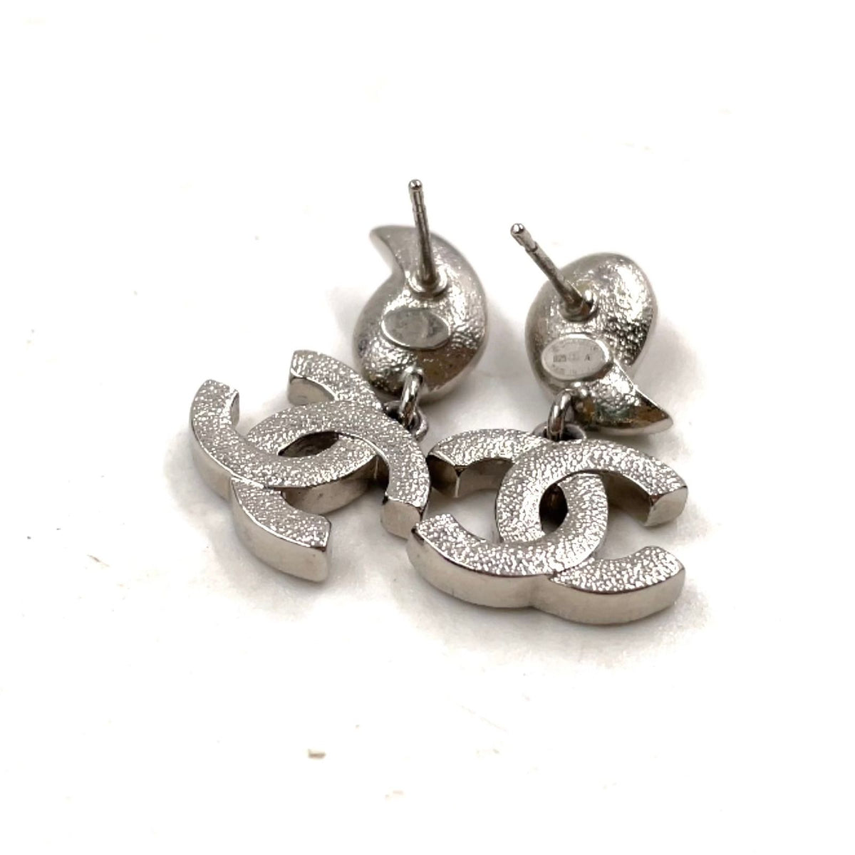 Chanel CC Logo Metal Earrings — view 7