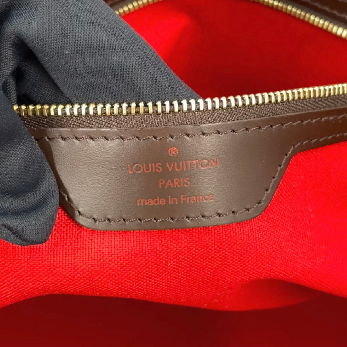 Louis Vuitton Chelsea Damier Ebene Shoulder Bag Leather Black Tote Gold — view 4
