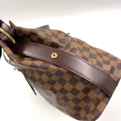 Louis Vuitton Chelsea Damier Ebene Shoulder Bag Leather Black Tote Gold — view 8