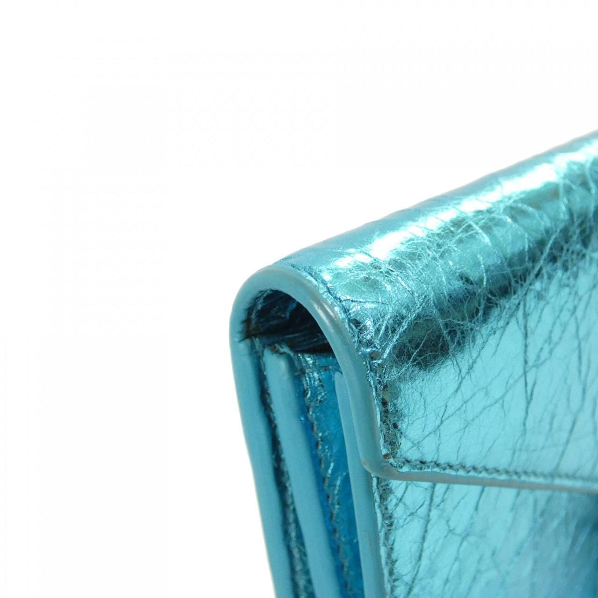 Balenciaga Paper Money Zip Around Metallic Effect Wallet — view 6
