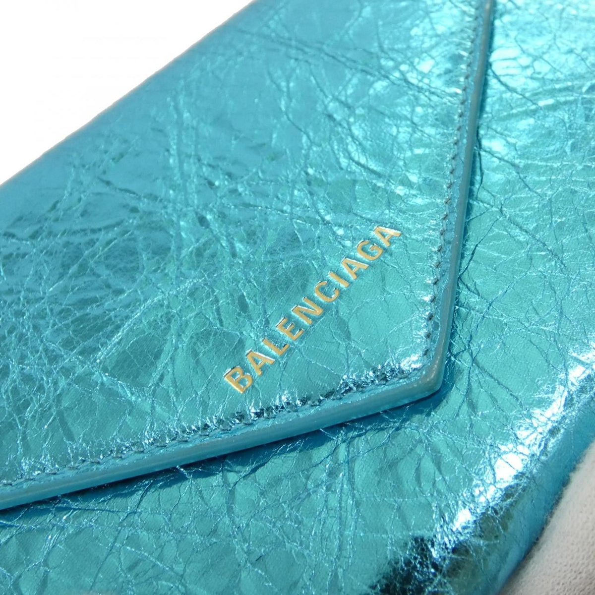 Balenciaga Paper Money Zip Around Metallic Effect Wallet — view 4