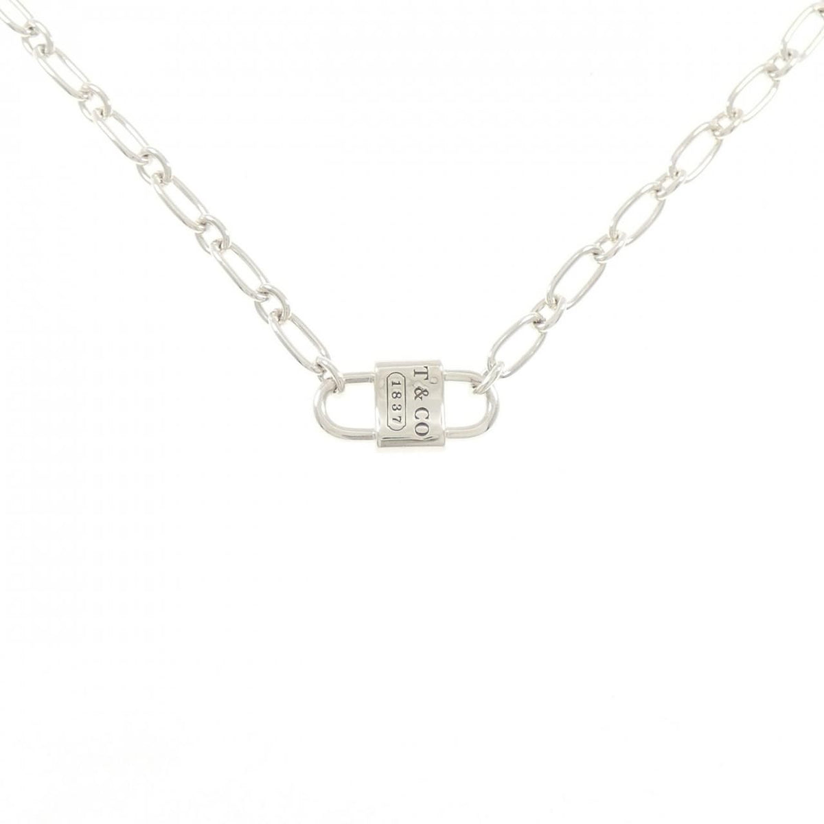 Tiffany & Co 1837 Small Double Lock Necklace