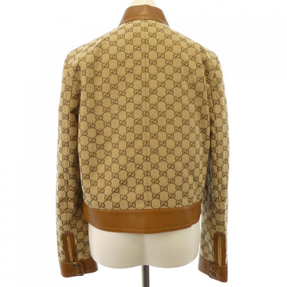 Gucci Leather Trim GG Canvas Jacket — view 2