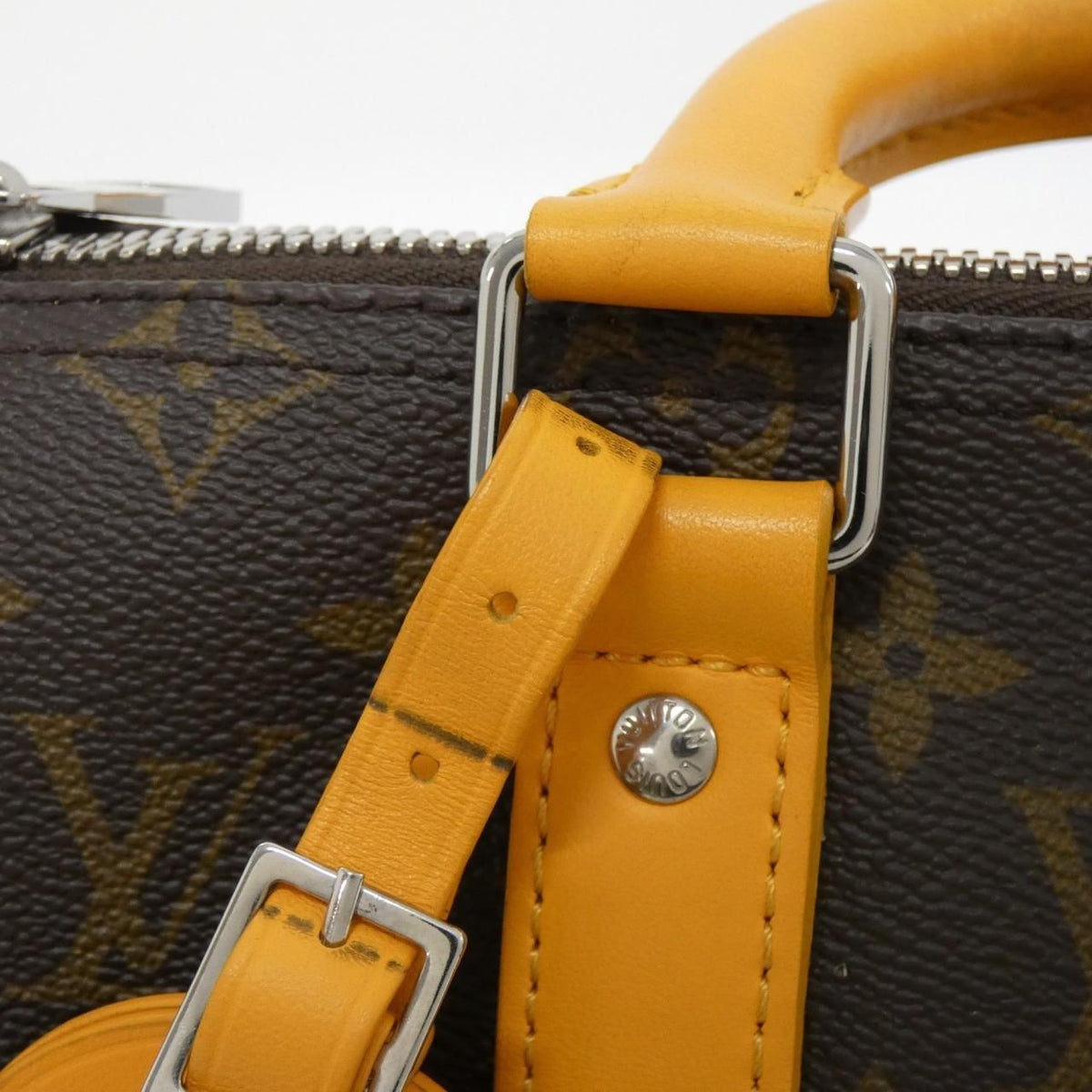 Louis Vuitton Monogram Macassar Keepall Bandouliere 25 Boston Bag — view 3