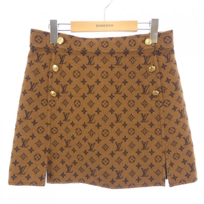 Louis Vuitton Button Detail Monogram Mini Skirt