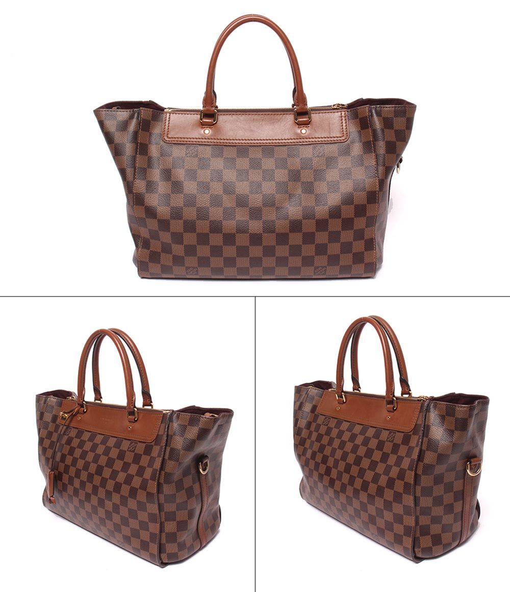 Louis Vuitton 2-Way Handle Tote Shoulder Bag Greenwich Damier Ebene — view 2