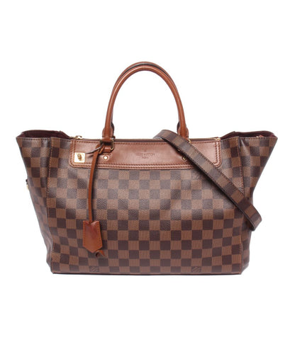 Louis Vuitton 2-Way Handle Tote Shoulder Bag Greenwich Damier Ebene