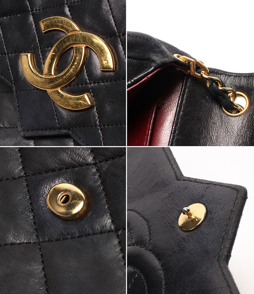 Chanel Chain Shoulder Bag Gold Single Flap Jumbo CC Logo Quilted — view 6