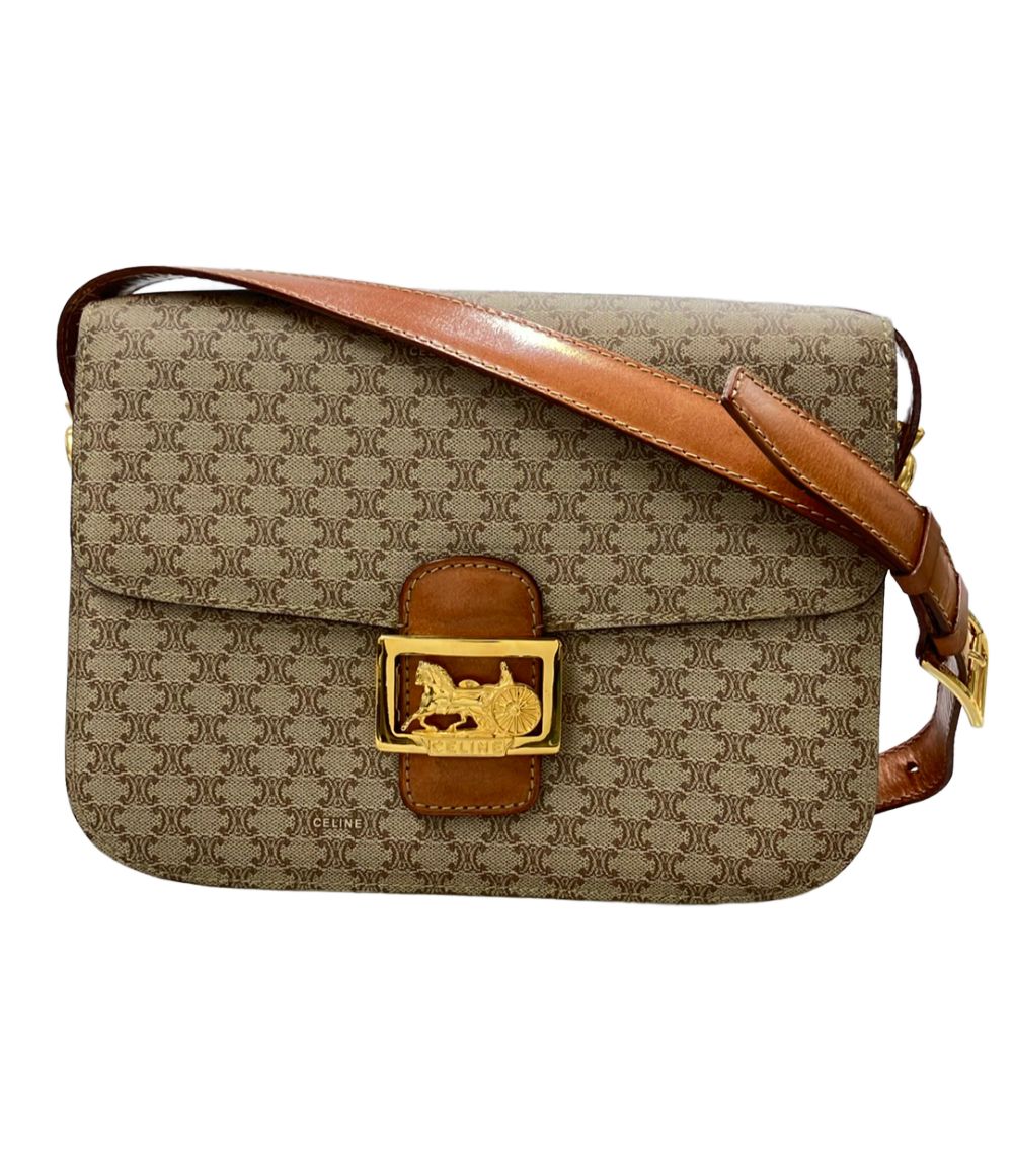 Celine Shoulder Bag Crossbody Horse Carriage Macadam 08