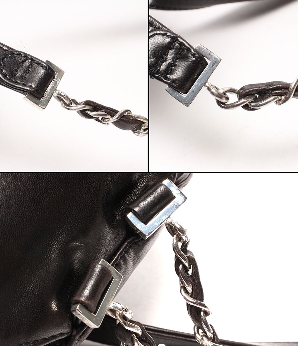 Chanel Backpack Lambskin Silver CC Logo — view 8