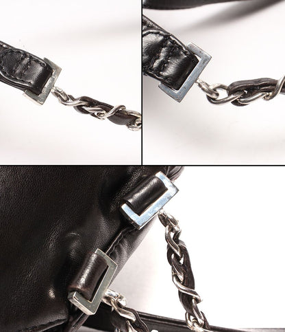 Chanel Backpack Lambskin Silver CC Logo — view 8
