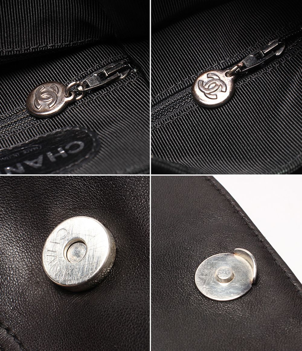 Chanel Backpack Lambskin Silver CC Logo — view 6