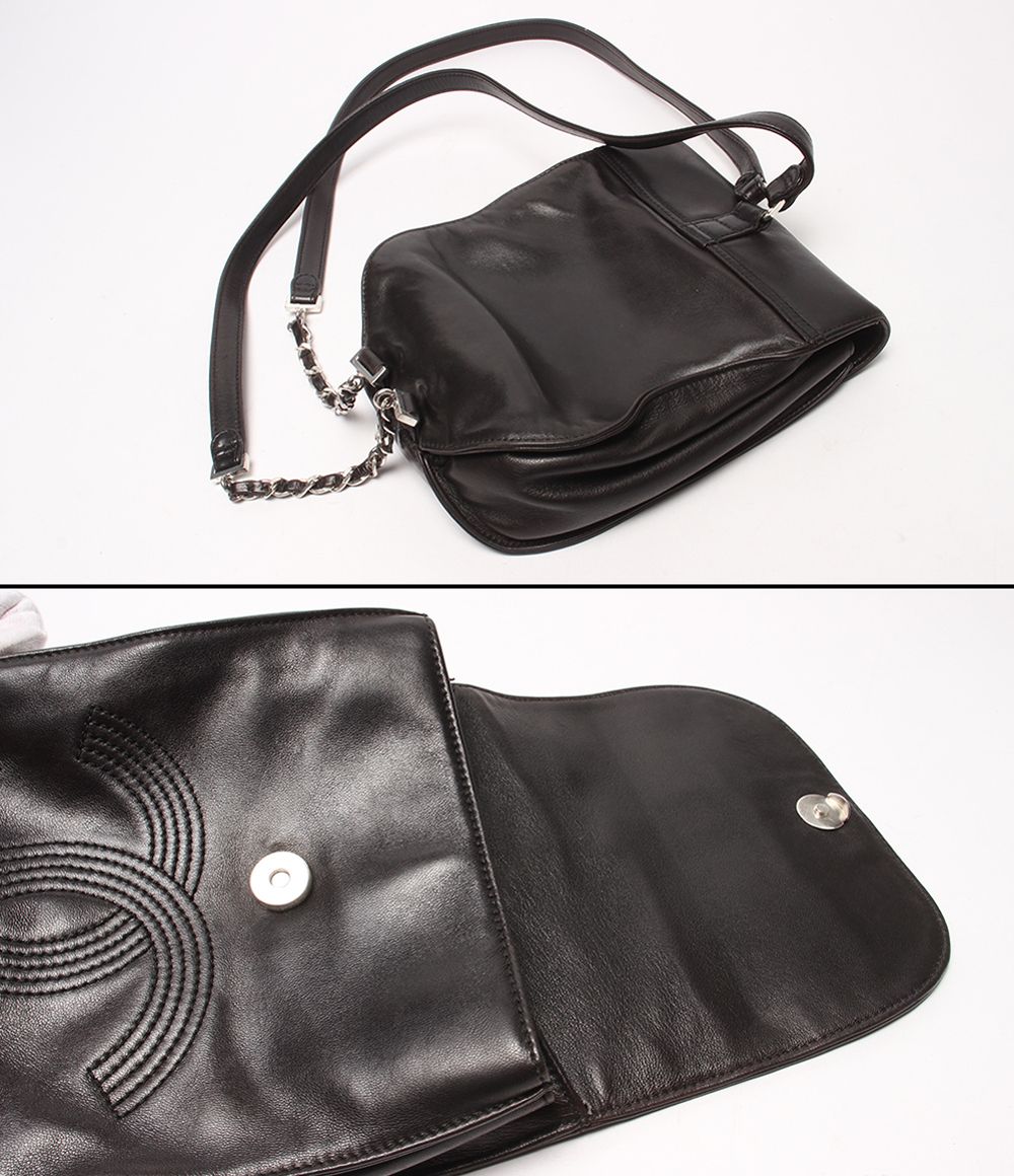 Chanel Backpack Lambskin Silver CC Logo — view 7