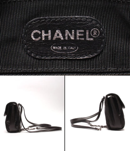 Chanel Backpack Lambskin Silver CC Logo — view 4