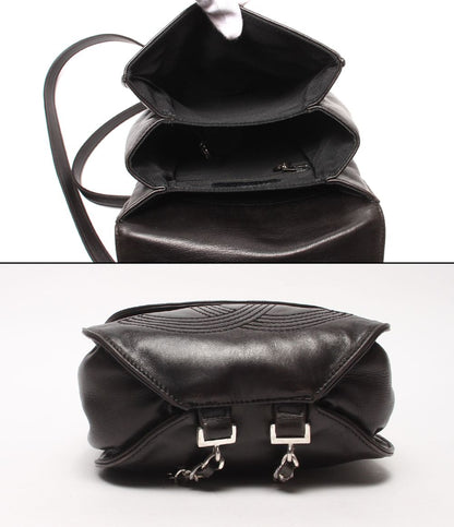 Chanel Backpack Lambskin Silver CC Logo — view 3