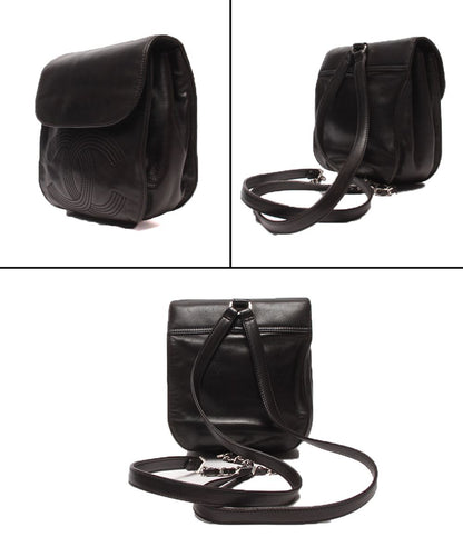 Chanel Backpack Lambskin Silver CC Logo — view 2