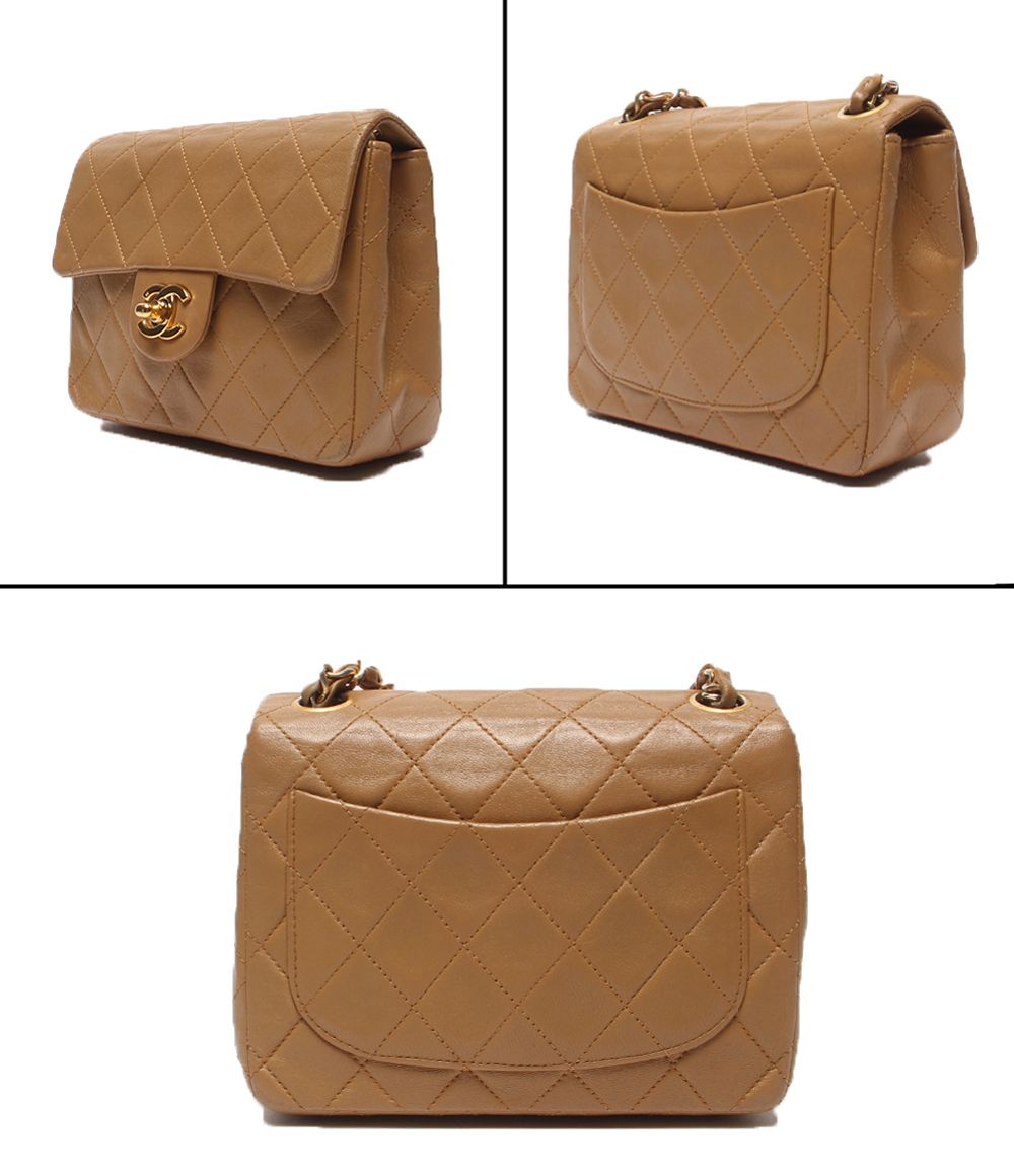 Chanel Chain Shoulder Bag Crossbody Gold Lambskin Quilted — view 2