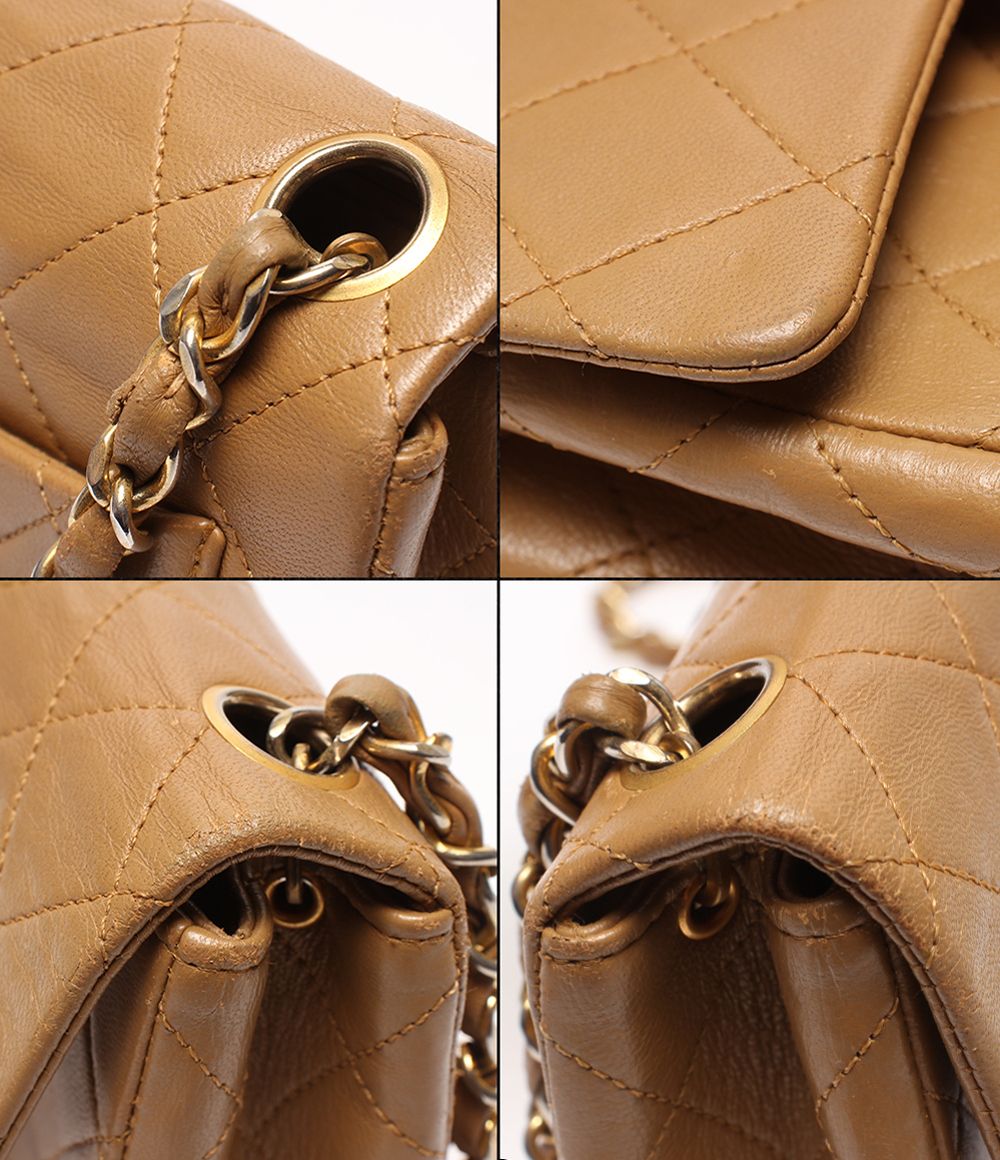 Chanel Chain Shoulder Bag Crossbody Gold Lambskin Quilted — view 8