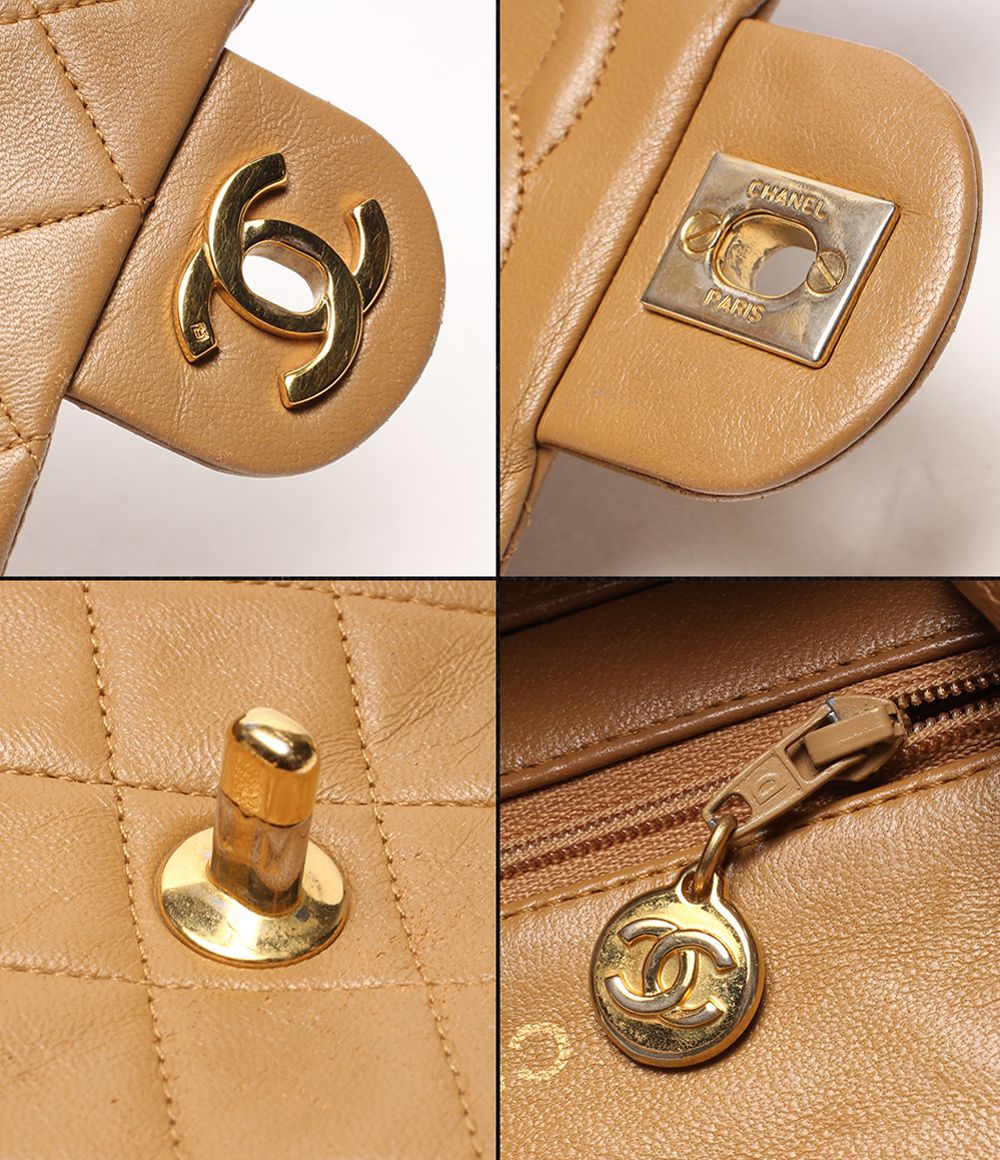 Chanel Chain Shoulder Bag Crossbody Gold Lambskin Quilted — view 6