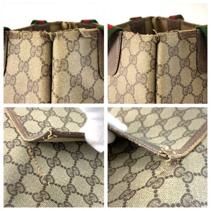 Gucci Vintage Sherry Line Beige GG Supreme Canvas 003 Tote Shoulder Bag — view 5