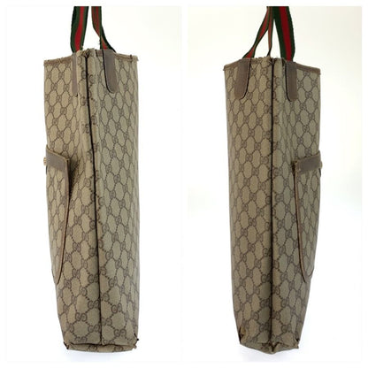 Gucci Vintage Sherry Line Beige GG Supreme Canvas 003 Tote Shoulder Bag — view 8