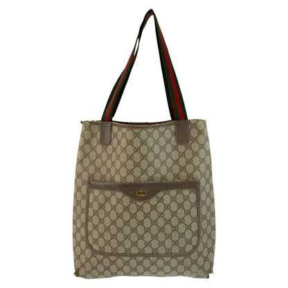 Gucci Vintage Sherry Line Beige GG Supreme Canvas 003 Tote Shoulder Bag