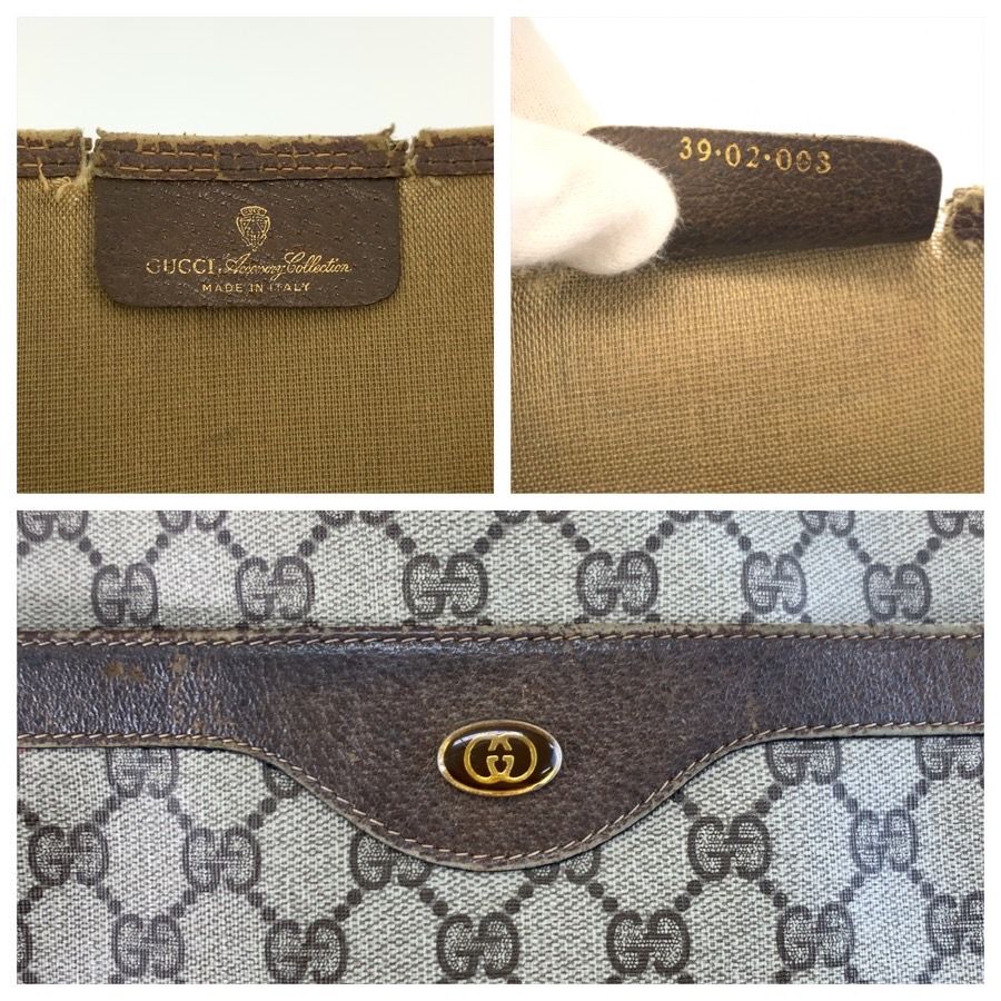 Gucci Vintage Sherry Line Beige GG Supreme Canvas 003 Tote Shoulder Bag — view 3