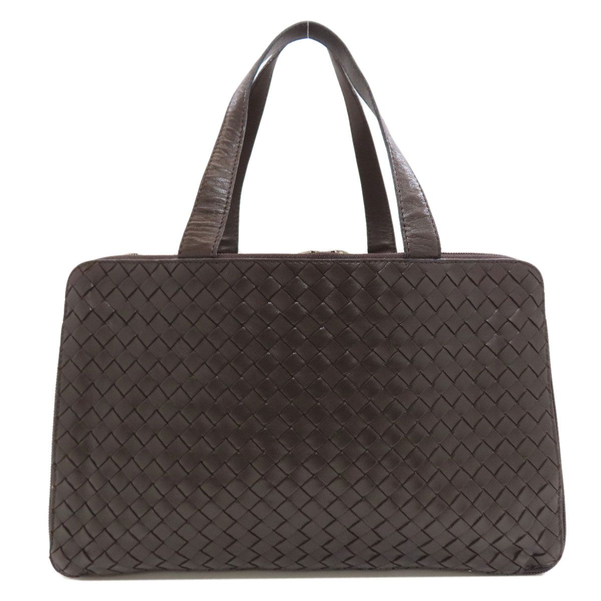 Bottega Veneta Intrecciato Handle Leather Handbag
