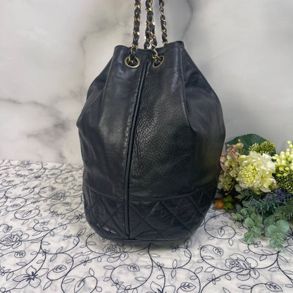 Chanel Drawstring Quilted Chain Shoulder Bag — view 7