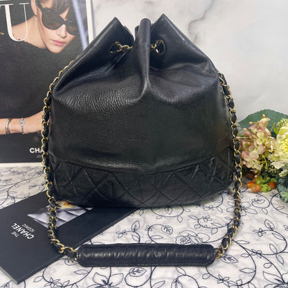 Chanel Drawstring Quilted Chain Shoulder Bag — view 3