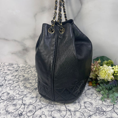 Chanel Drawstring Quilted Chain Shoulder Bag — view 6
