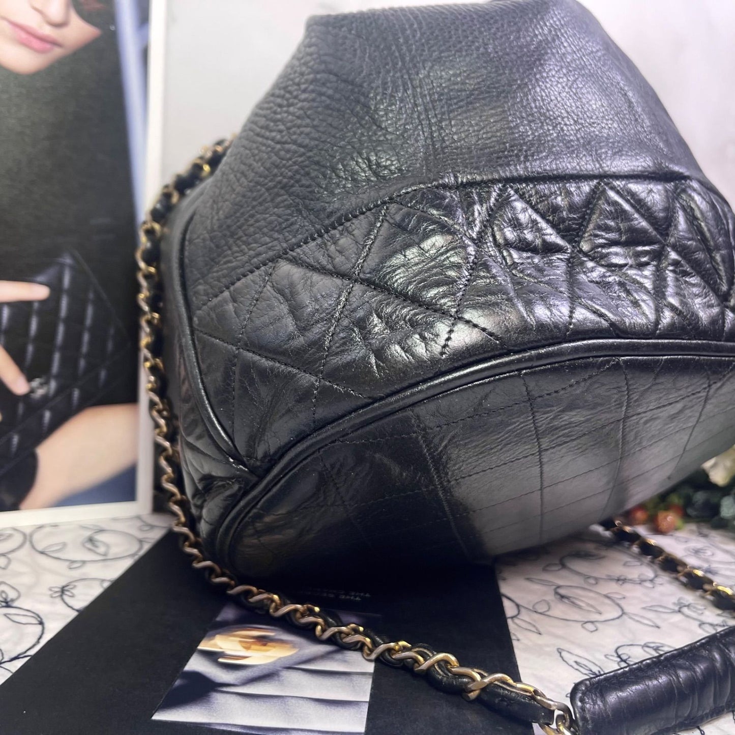 Chanel Drawstring Quilted Chain Shoulder Bag — view 4