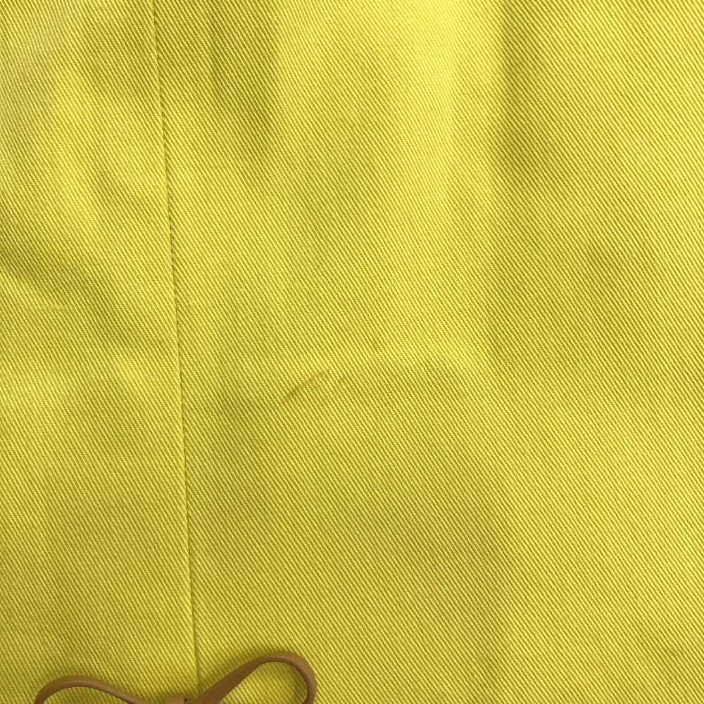 Gucci Tom Ford Era Leather Ribbon Skirt Knee Length Tight Vintage Archive Yellow 40 — view 4