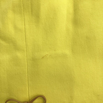 Gucci Tom Ford Era Leather Ribbon Skirt Knee Length Tight Vintage Archive Yellow 40 — view 4
