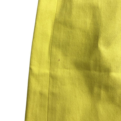 Gucci Tom Ford Era Leather Ribbon Skirt Knee Length Tight Vintage Archive Yellow 40 — view 7