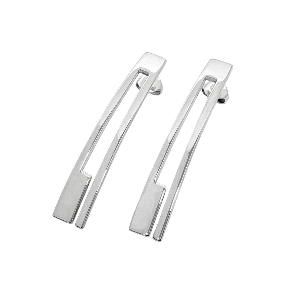 Gucci Square Logo Earrings Archive Silver