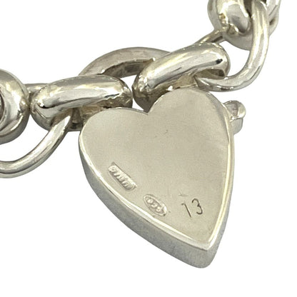 Gucci Heart Padlock Chain Ring 925 Sterling Silver Vintage — view 5